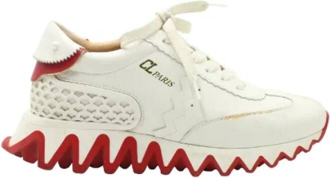 Christian Louboutin Pre-owned Leather sneakers White Dames