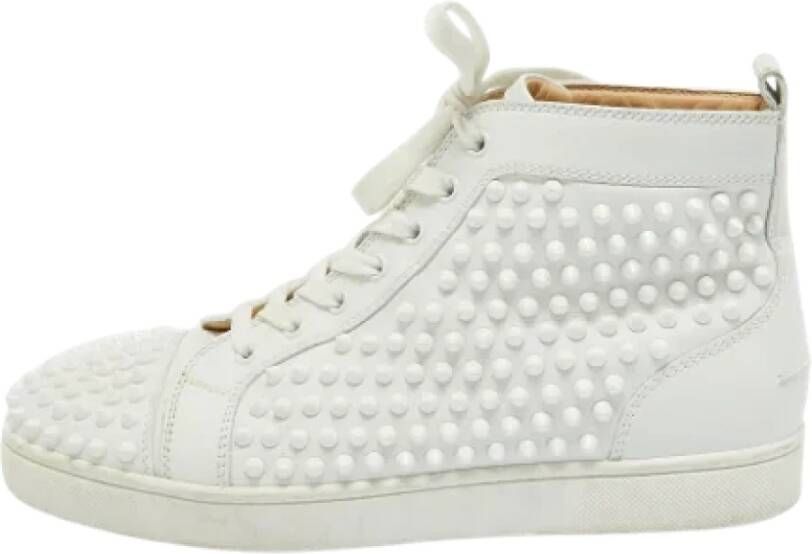 Christian Louboutin Pre-owned Leather sneakers White Heren