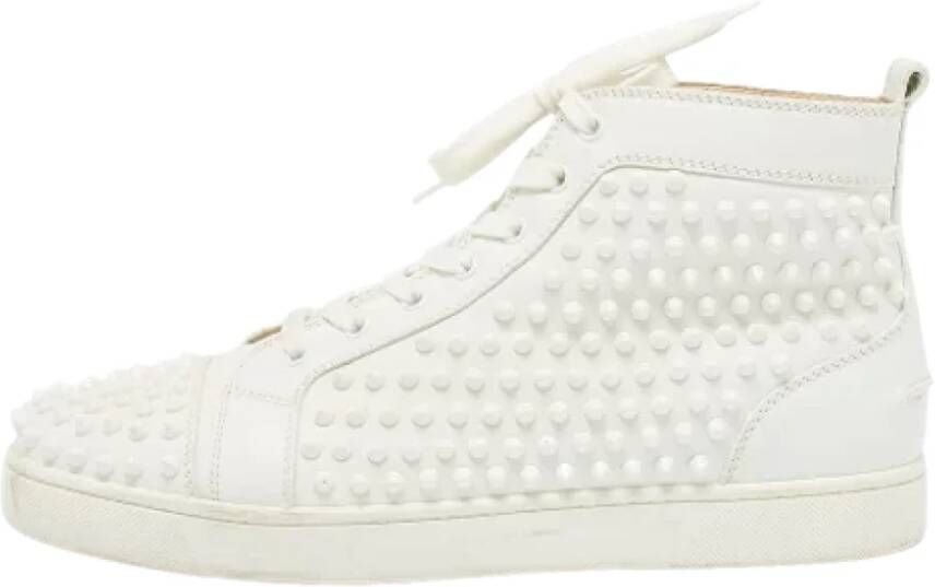 Christian Louboutin Pre-owned Leather sneakers White Heren