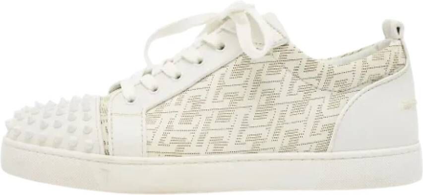 Christian Louboutin Pre-owned Leather sneakers White Heren