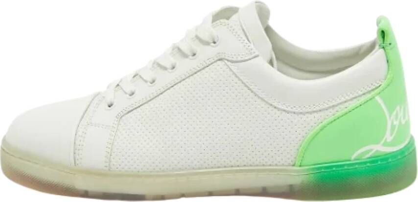 Christian Louboutin Pre-owned Leather sneakers White Heren