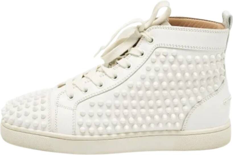 Christian Louboutin Pre-owned Leather sneakers White Heren