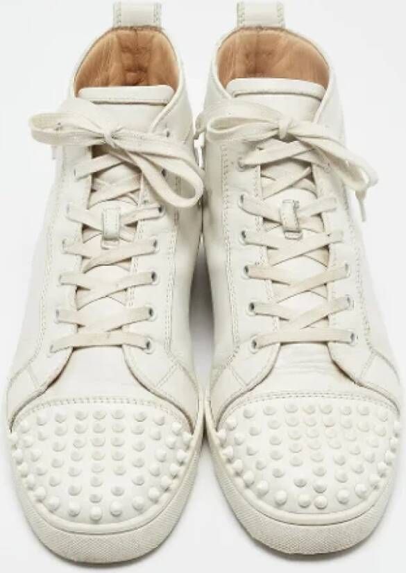 Christian Louboutin Pre-owned Leather sneakers White Heren