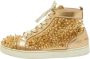 Christian Louboutin Pre-owned Leather sneakers Yellow Heren - Thumbnail 1