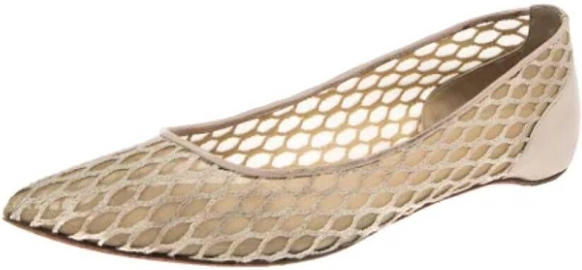 Christian Louboutin Pre-owned Mesh flats Beige Dames