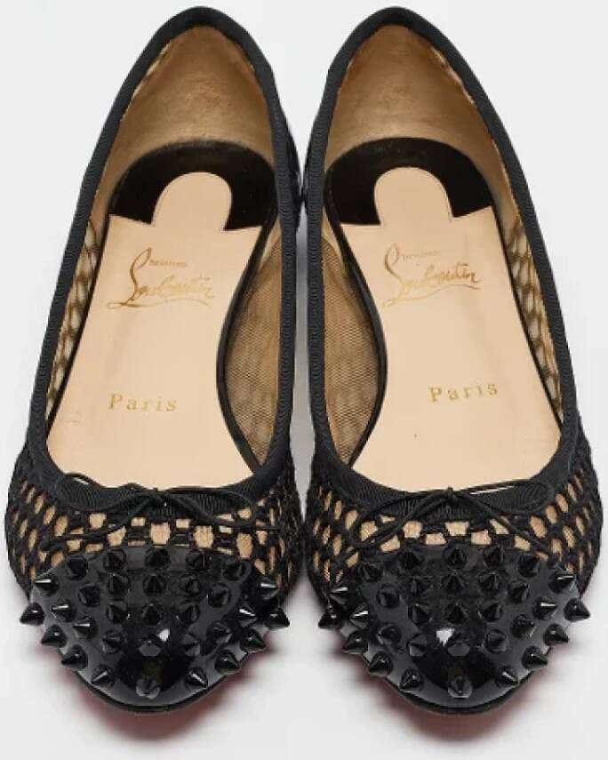 Christian Louboutin Pre-owned Mesh flats Black Dames