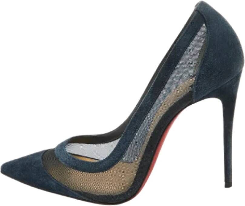 Christian Louboutin Pre-owned Mesh heels Blue Dames