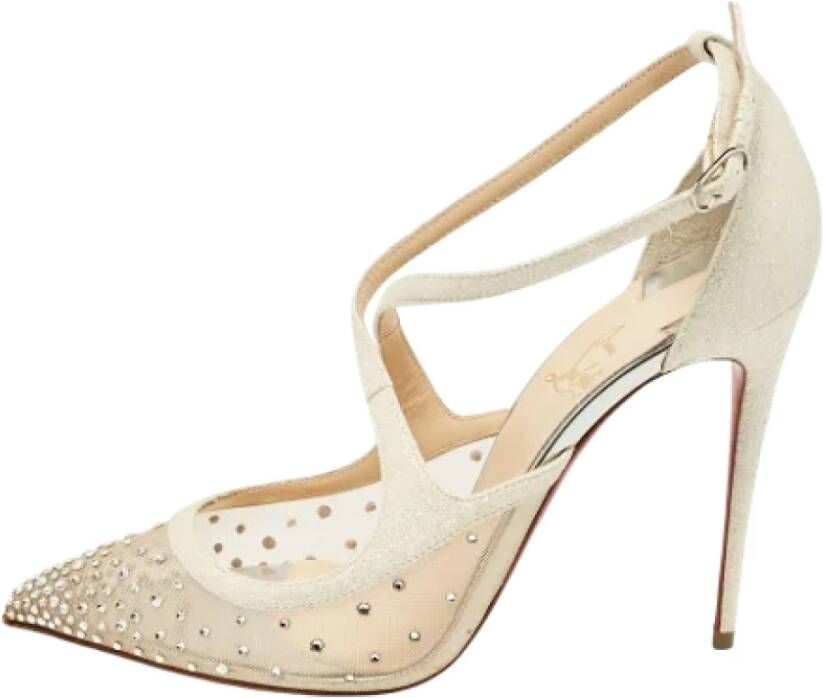 Christian Louboutin Pre-owned Mesh heels White Dames