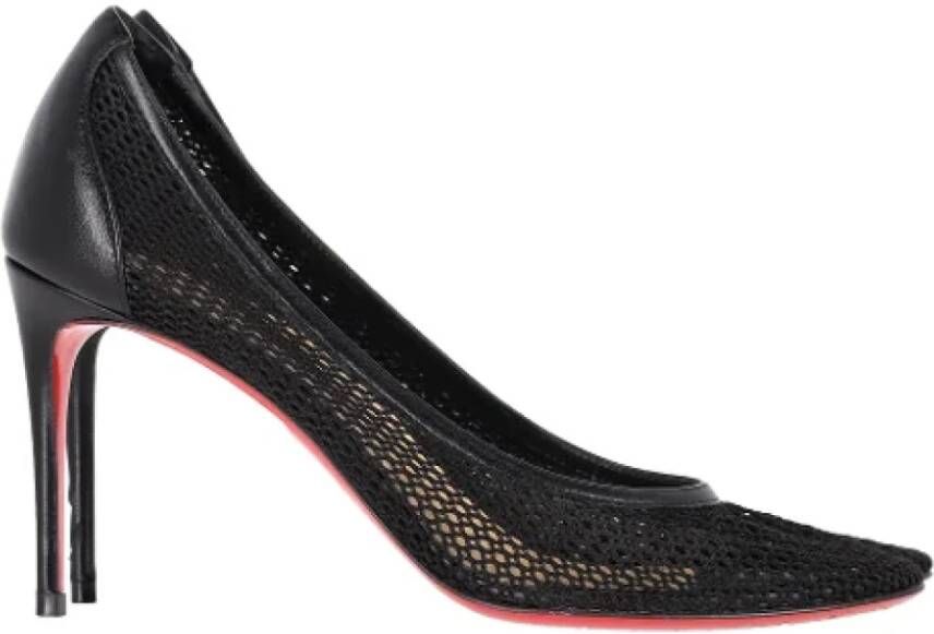 Christian Louboutin Pre-owned Polyester heels Black Dames