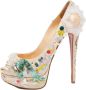 Christian Louboutin Pre-owned Satin heels Beige Dames - Thumbnail 1