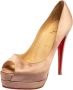 Christian Louboutin Pre-owned Satin heels Beige Dames - Thumbnail 1