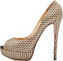 Christian Louboutin Pre-owned Satin heels Beige Dames - Thumbnail 1