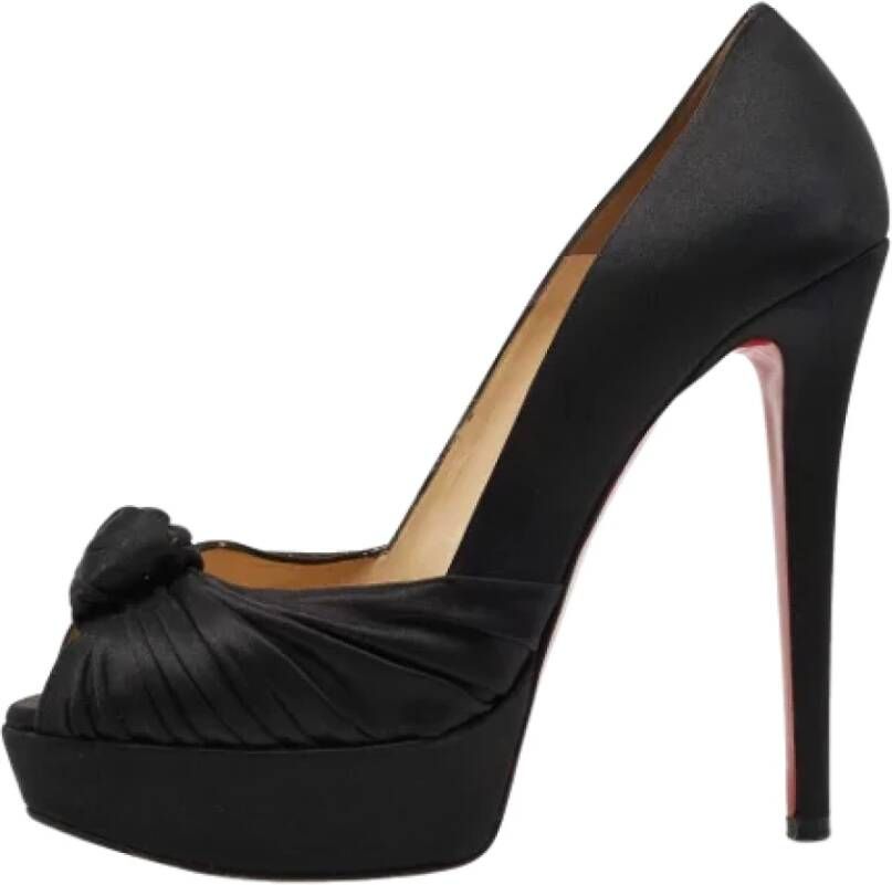 Christian Louboutin Pre-owned Satin heels Black Dames