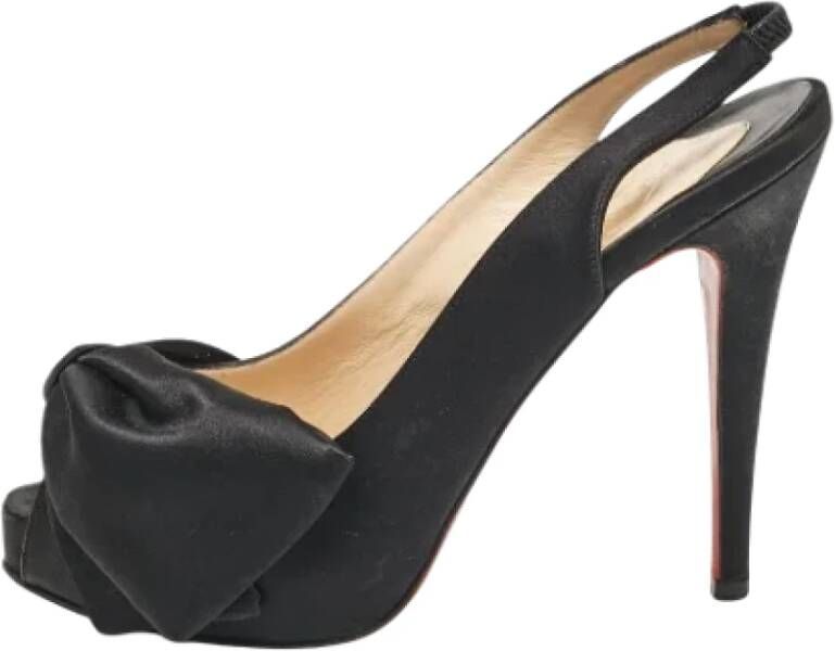 Christian Louboutin Pre-owned Satin heels Black Dames