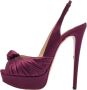 Christian Louboutin Pre-owned Satin heels Purple Dames - Thumbnail 1