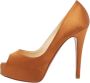 Christian Louboutin Pre-owned Satin heels Yellow Dames - Thumbnail 1