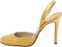 Christian Louboutin Pre-owned Satin heels Yellow Dames - Thumbnail 1