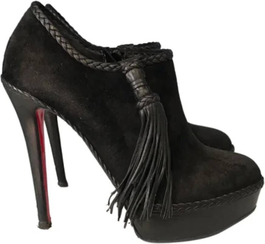 Christian Louboutin Pre-owned Suede boots Black Dames