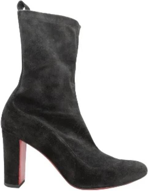 Christian Louboutin Pre-owned Suede boots Black Dames