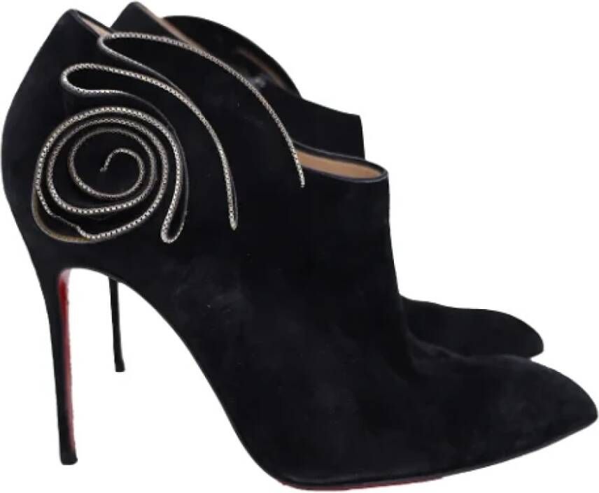 Christian Louboutin Pre-owned Suede boots Black Dames