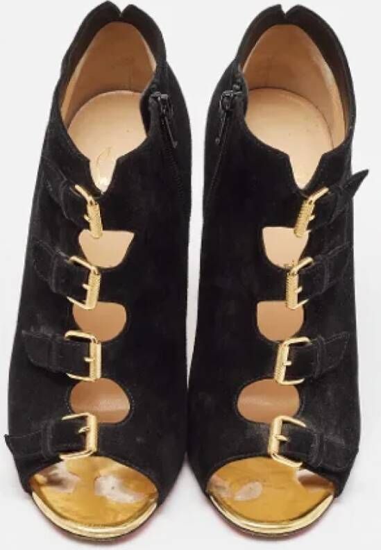 Christian Louboutin Pre-owned Suede boots Black Dames