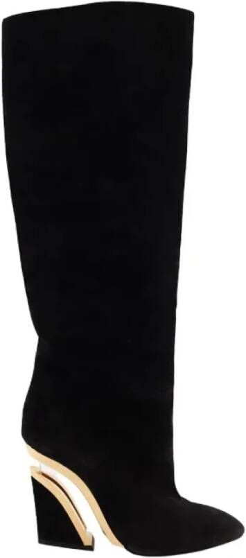 Christian Louboutin Pre-owned Suede boots Black Dames