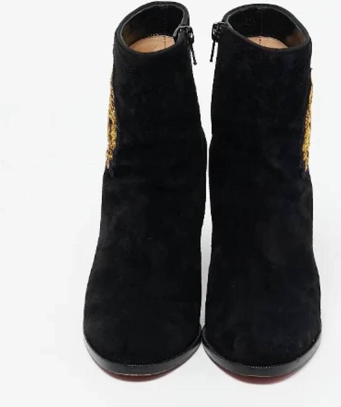 Christian Louboutin Pre-owned Suede boots Black Dames