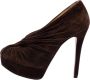 Christian Louboutin Pre-owned Suede boots Brown Dames - Thumbnail 1