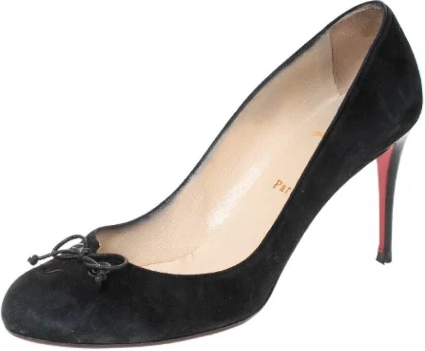 Christian Louboutin Pre-owned Suede heels Black Dames