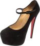 Christian Louboutin Pre-owned Suede heels Black Dames - Thumbnail 1