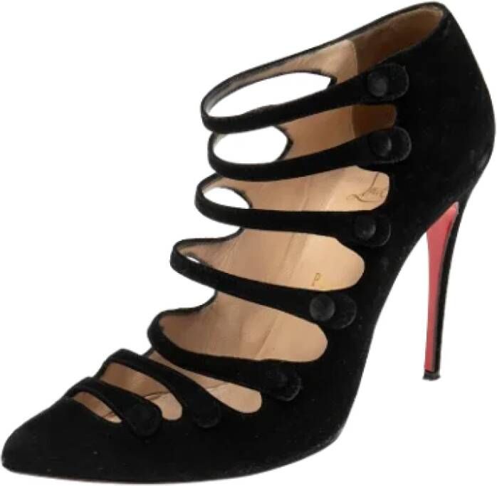 Christian Louboutin Pre-owned Suede heels Black Dames