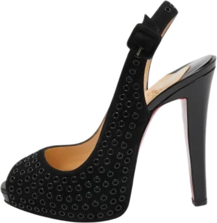 Christian Louboutin Pre-owned Suede heels Black Dames