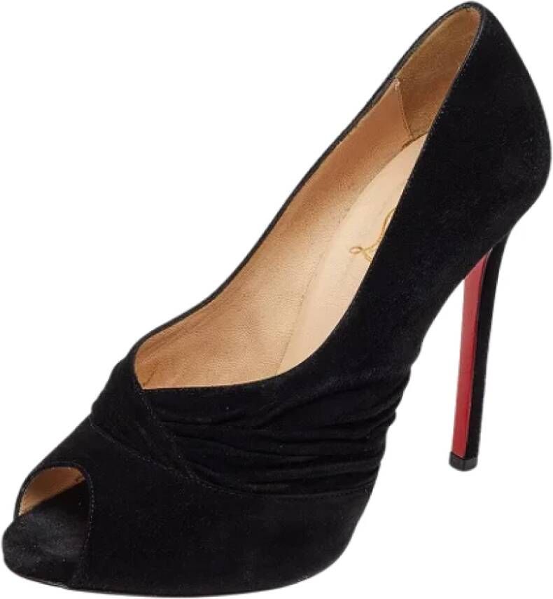 Christian Louboutin Pre-owned Suede heels Black Dames