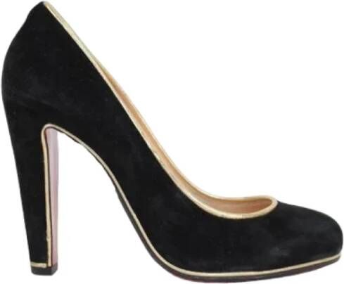 Christian Louboutin Pre-owned Suede heels Black Dames