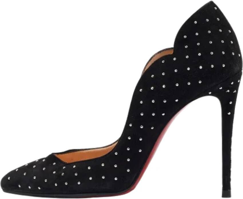 Christian Louboutin Pre-owned Suede heels Black Dames