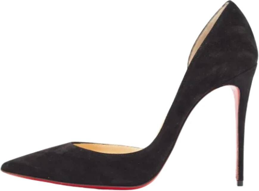 Christian Louboutin Pre-owned Suede heels Black Dames