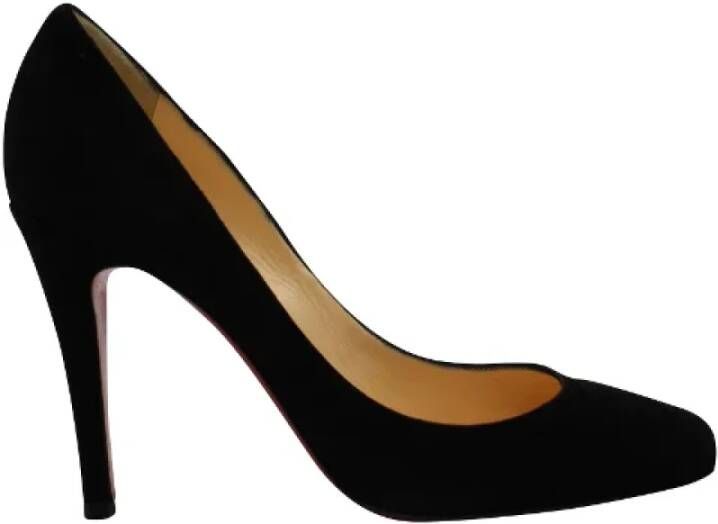 Christian Louboutin Pre-owned Suede heels Black Dames