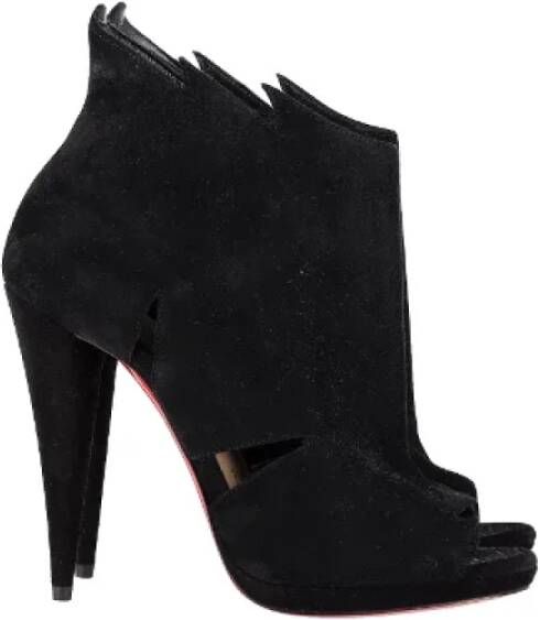 Christian Louboutin Pre-owned Suede heels Black Dames