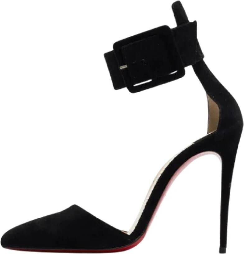 Christian Louboutin Pre-owned Suede heels Black Dames