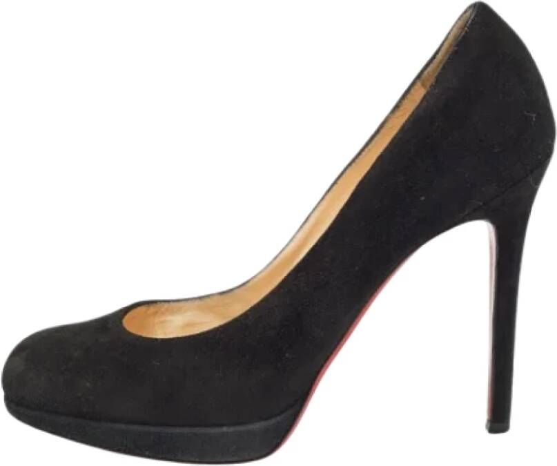 Christian Louboutin Pre-owned Suede heels Black Dames