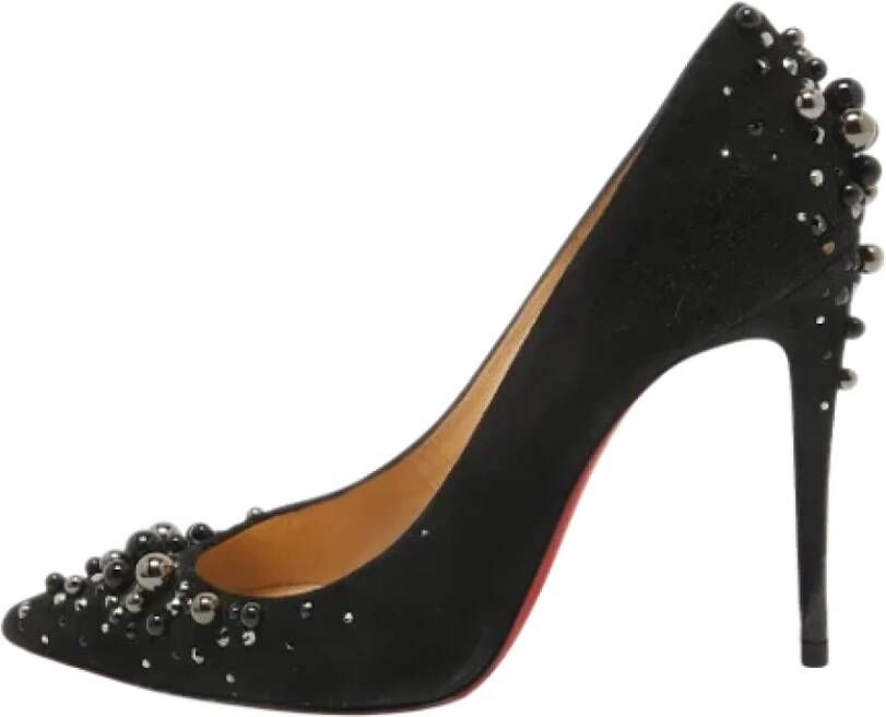 Christian Louboutin Pre-owned Suede heels Black Dames