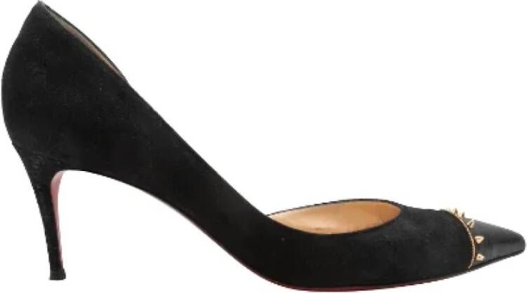 Christian Louboutin Pre-owned Suede heels Black Dames