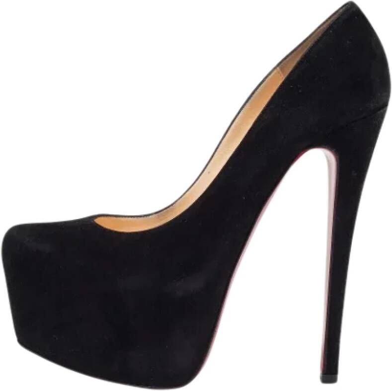 Christian Louboutin Pre-owned Suede heels Black Dames