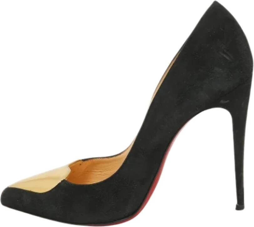 Christian Louboutin Pre-owned Suede heels Black Dames