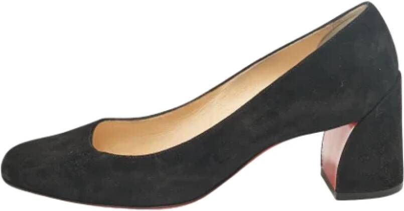 Christian Louboutin Pre-owned Suede heels Black Dames