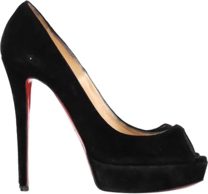 Christian Louboutin Pre-owned Suede heels Black Dames