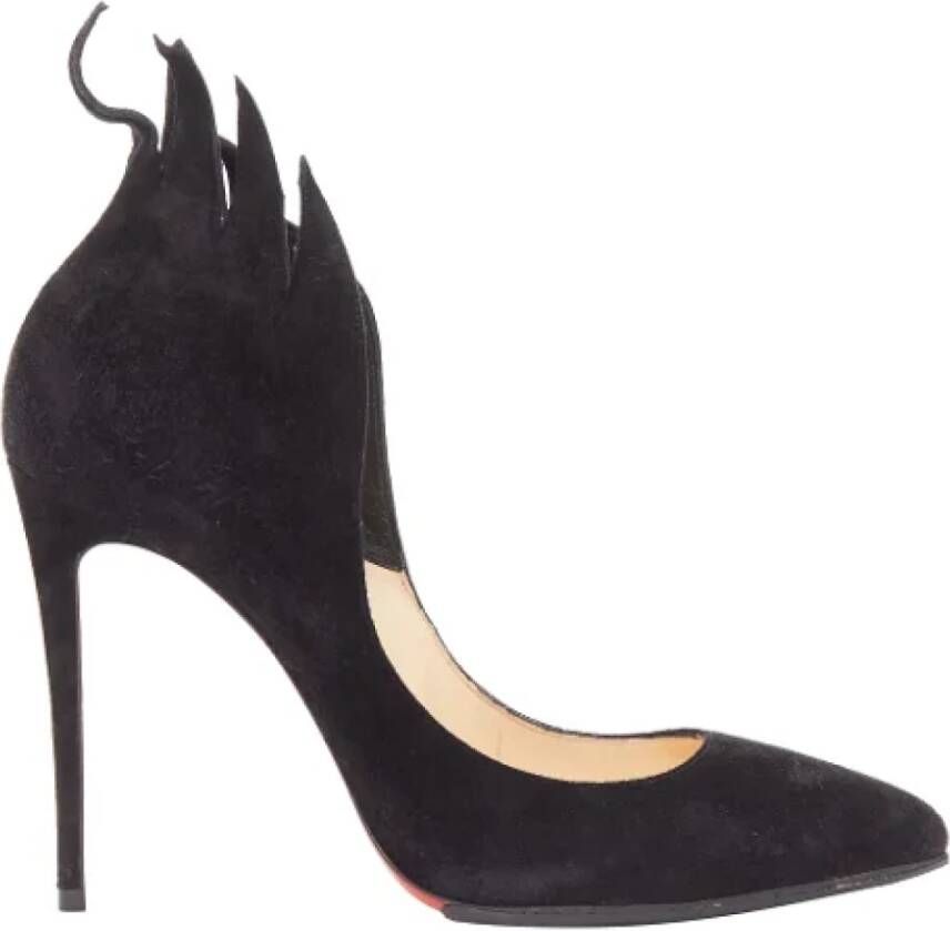 Christian Louboutin Pre-owned Suede heels Black Dames