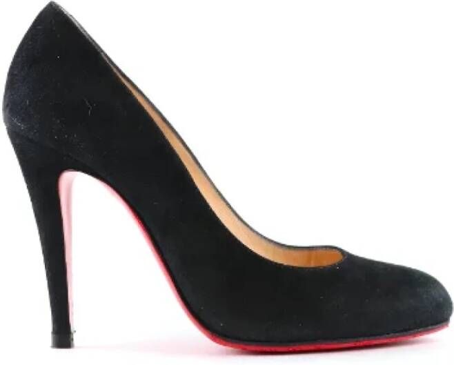 Christian Louboutin Pre-owned Suede heels Black Dames