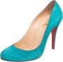 Christian Louboutin Pre-owned Suede heels Blue Dames - Thumbnail 1