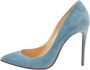 Christian Louboutin Pre-owned Suede heels Blue Dames - Thumbnail 1